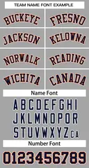 Gray Navy-Orange Classic Style Two-Button Softball Jersey 3