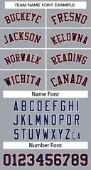 Gray Navy-Orange Classic Team Basketball Jersey 3