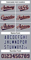 Gray Navy-Orange Classic Team Basketball Jersey 3