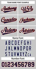Gray Navy-Orange Classic Team Basketball Jersey 3
