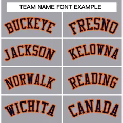 Gray Navy-Orange Classic Varsity Full-Snap Letterman Jacket 3