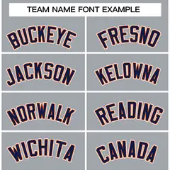 Gray Navy-Orange Classic Varsity Full-Snap Letterman Jacket 3