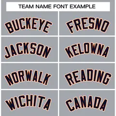 Gray Navy-Orange Classic Varsity Full-Snap Letterman Jacket 5
