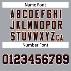 Gray Navy Orange-White Classic Style Hockey Jersey 4