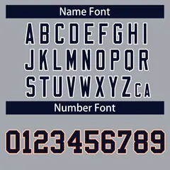 Gray Navy Orange-White Classic Style Hockey Jersey 4
