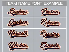 Gray Navy Orange-White Classic Style Hockey Jersey 3