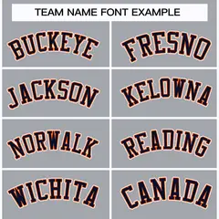 Gray Navy Orange-White Classic Style Hockey Jersey 3