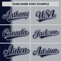 Gray Navy Pinstripe Gradient Baseball Jersey 3