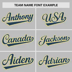 Gray Navy Raglan Sleeves Authentic Baseball Jersey 3