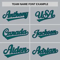 Gray Navy Raglan Sleeves Authentic Baseball Jersey 3
