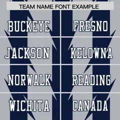 Gray Navy Razr Stripe Graffiti Pattern Flag Football Jersey 3