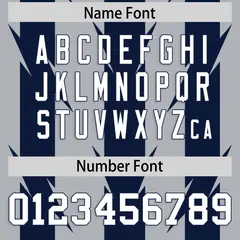 Gray Navy Razr Stripe Graffiti Pattern Flag Football Jersey 4