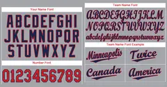 Gray Navy-Red Authentic Classic Baseball Jersey 3