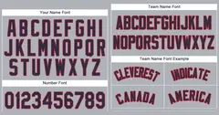Gray Navy-Red Authentic Classic Baseball Jersey 3