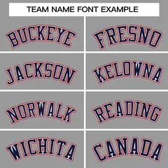 Gray Navy-Red Classic Mesh Basketball Jersey for Women 3