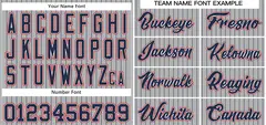Gray Navy-Red Stripe Authentic Fashion Baseball Jersey 3
