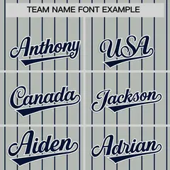 Gray Navy Stripe Raglan Baseball Jersey 3