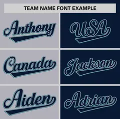 Gray Navy Two Tone Striped Authentic Baseball Jersey 3
