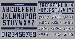 Gray Navy-White Authentic Classic Baseball Jersey 3