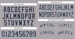 Gray Navy-White Authentic Classic Baseball Jersey 3