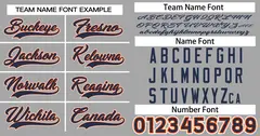 Gray Navy-White Authentic Classic Baseball Jersey 3