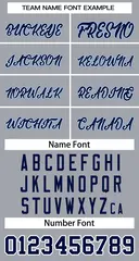 Gray Navy-White Classic Team Basketball Jersey 3