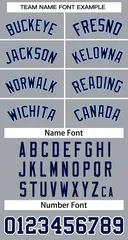 Gray Navy-White Classic Team Basketball Jersey 3
