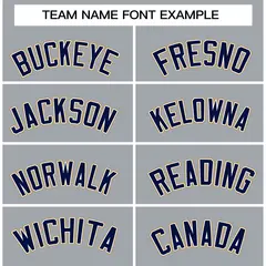 Gray Navy-White Classic Varsity Full-Snap Letterman Jacket 3