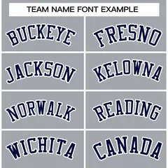 Gray Navy-White Classic Varsity Full-Snap Letterman Jacket 5