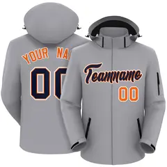 Gray Navy-White Classic Waterproof Jacket 1
