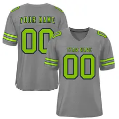 Gray Neon Green-Neon Green Football Jersey 1