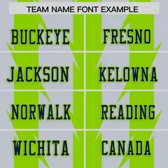 Gray Neon Green Razr Stripe Graffiti Flag Football Jersey 3