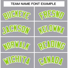 Gray Neon Green-White Varsity Full-Snap Letterman Jacket 3