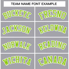 Gray Neon Green-White Varsity Full-Snap Letterman Jacket 3