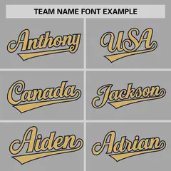 Gray Old Gold-Navy Raglan Sleeves Authentic Baseball Jersey 3