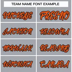 Gray Orange-Black Classic Hockey Jersey 3