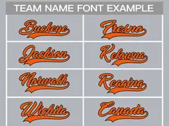 Gray Orange-Black Classic Hockey Jersey 3