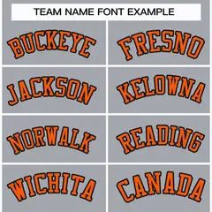 Gray Orange-Black Classic Hockey Jersey 3