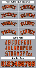 Gray Orange-Black Classic Team Basketball Jersey 3