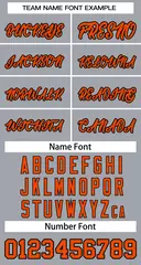 Gray Orange-Black Classic Team Basketball Jersey 3