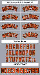 Gray Orange-Black Classic Team Basketball Jersey 3