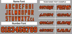 Gray Orange-Black Classic Two-Button Softball Jersey 3