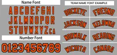 Gray Orange-Black Classic Two-Button Softball Jersey 3