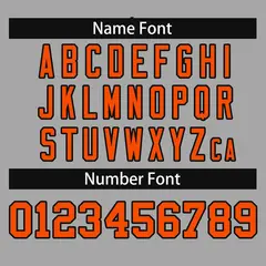 Gray Orange-Black Full Button Classic Baseball Jersey 4