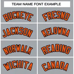Gray Orange-Black Full-Snap Varsity Letterman Jacket 3