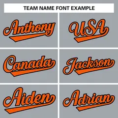Gray Orange-Black Full-Snap Varsity Letterman Jacket 3
