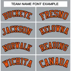 Gray Orange-Black Full-Snap Varsity Letterman Jacket 5