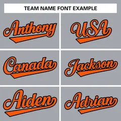 Gray Orange-Black Full-Snap Varsity Letterman Jacket 5