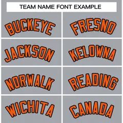 Gray Orange-Black Full-Snap Varsity Letterman Jacket 5