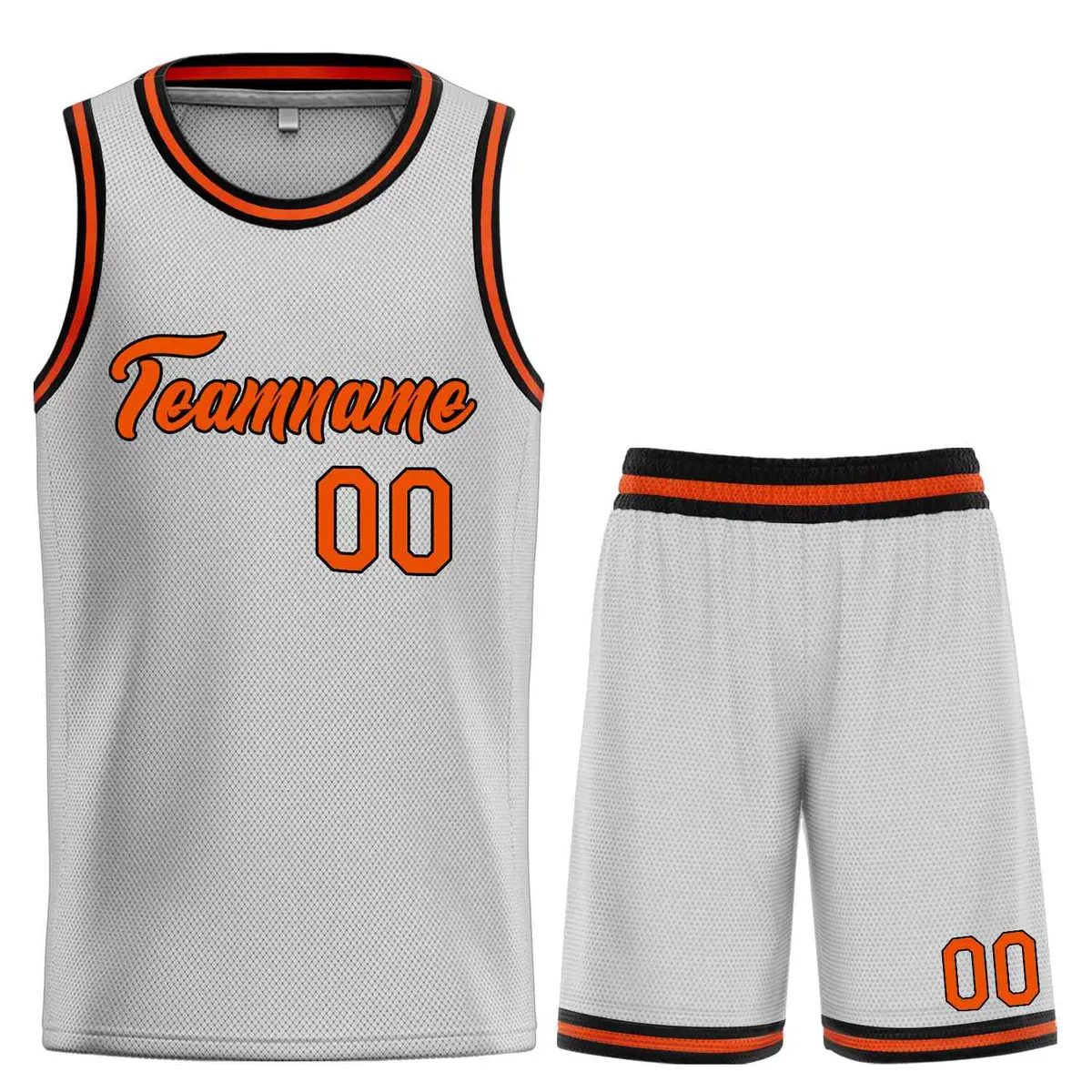 Gray Orange-Black Heal Classic Sets Basketball Jersey